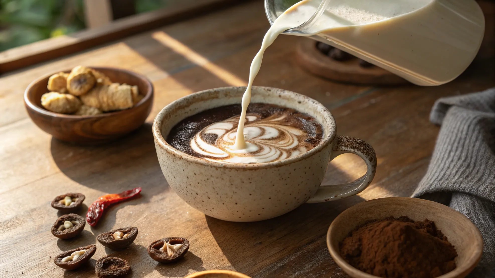 Krämig Latte med Chaga & Reishi för Immunförsvaret