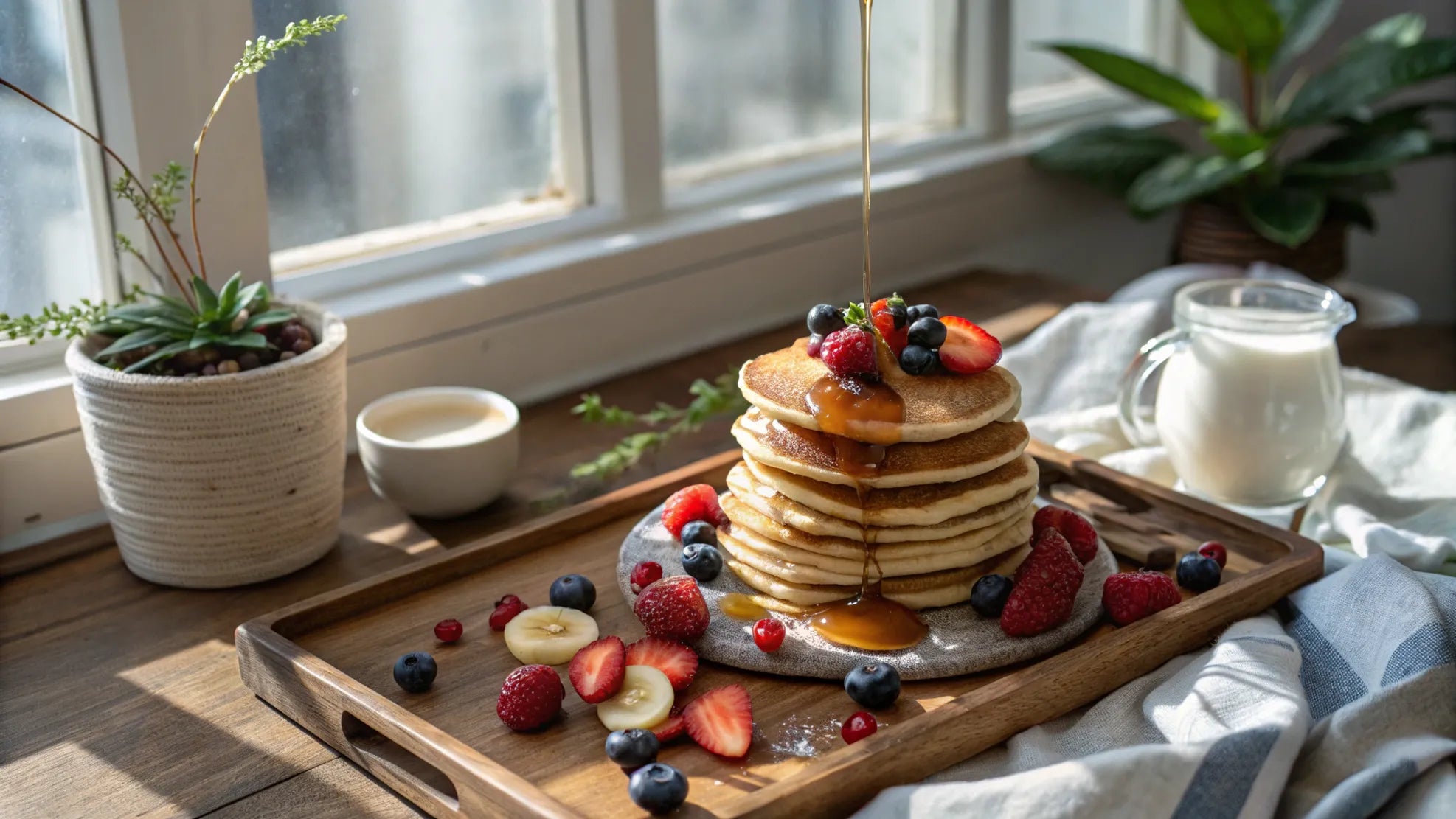Enkla växtbaserade & glutenfria pannkakor