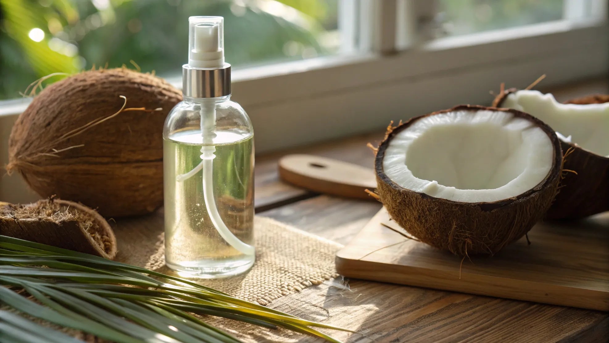 Kokosparty hårinpackning för torrt hår