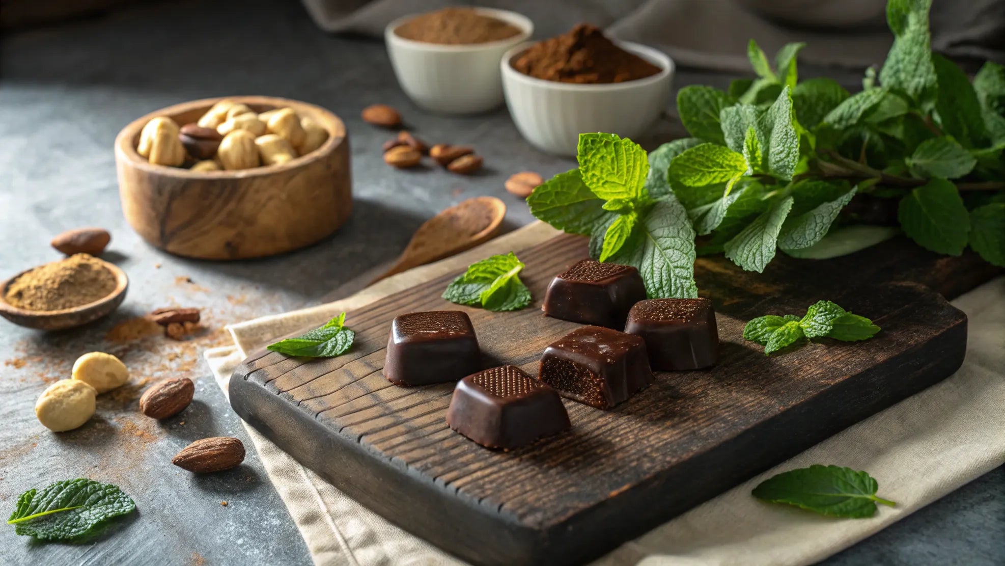 Hemgjorda Mynta Praliner med Naturliga Sötningsmedel