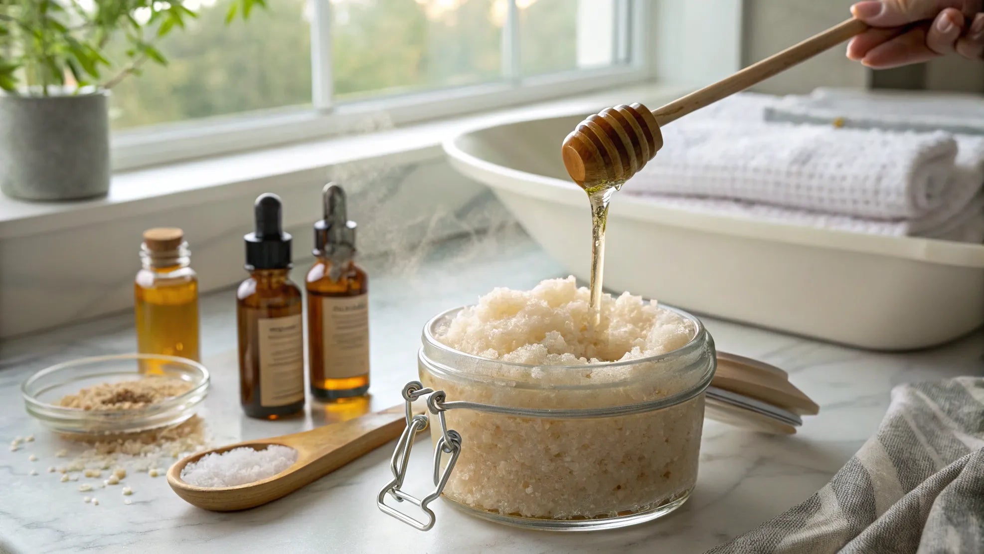 Hemgjord bodyscrub för mjuk hud – Naturlig hudvård