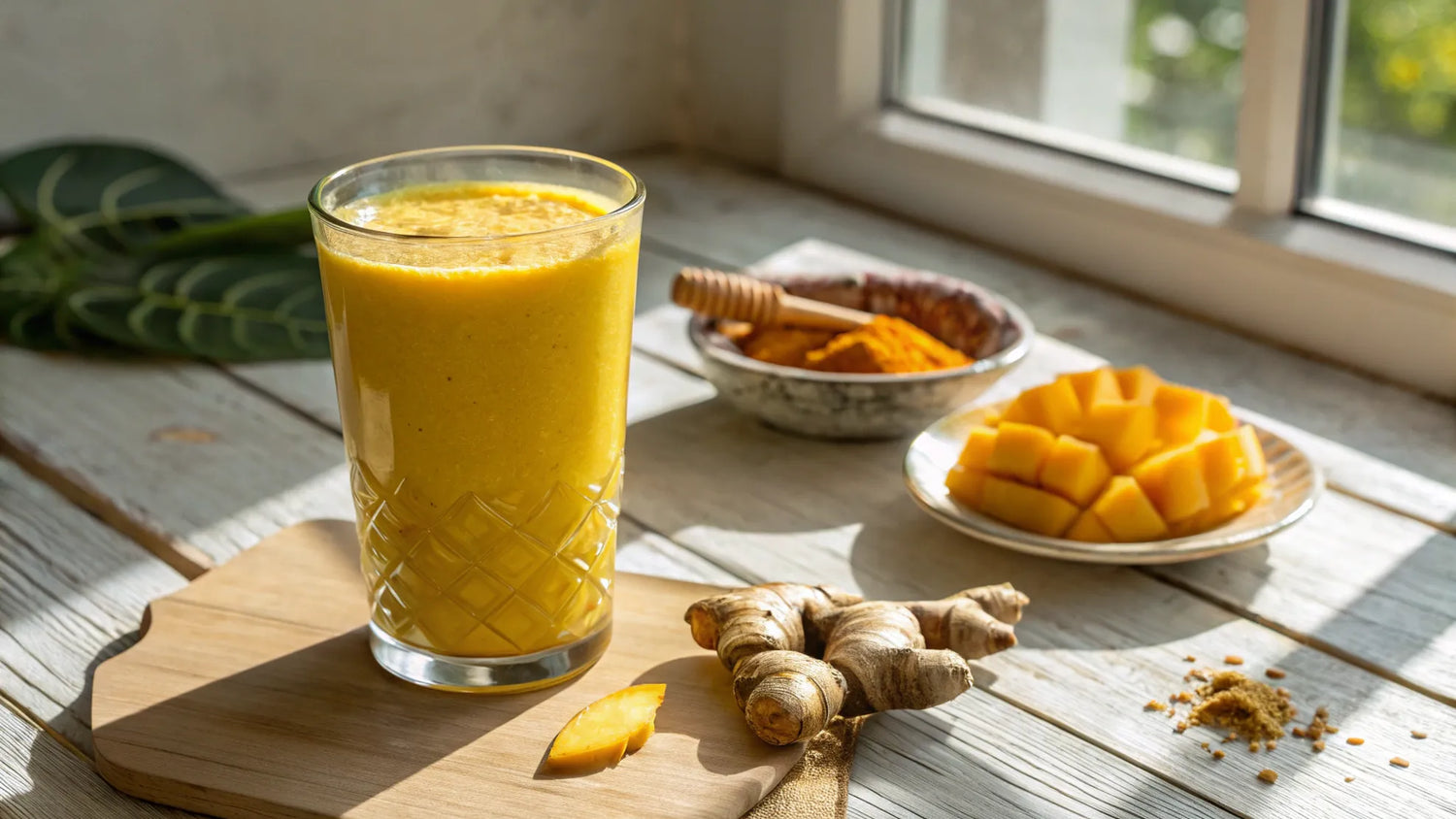 Gyllene Gurkmeja & Ingefära Smoothie med Manuka Honung