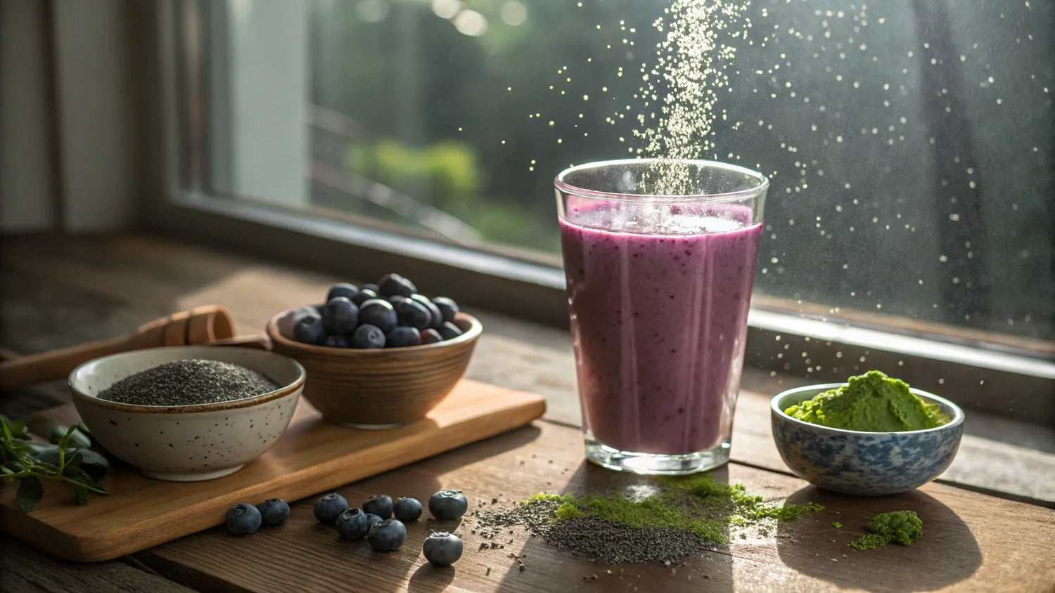 Proteinrik smoothie med chiafön - perfekt efter träning