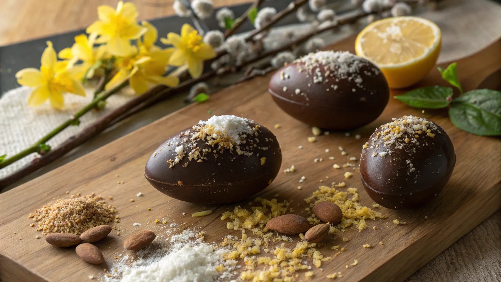 Veganska & glutenfria påskägg med chokladcrunch