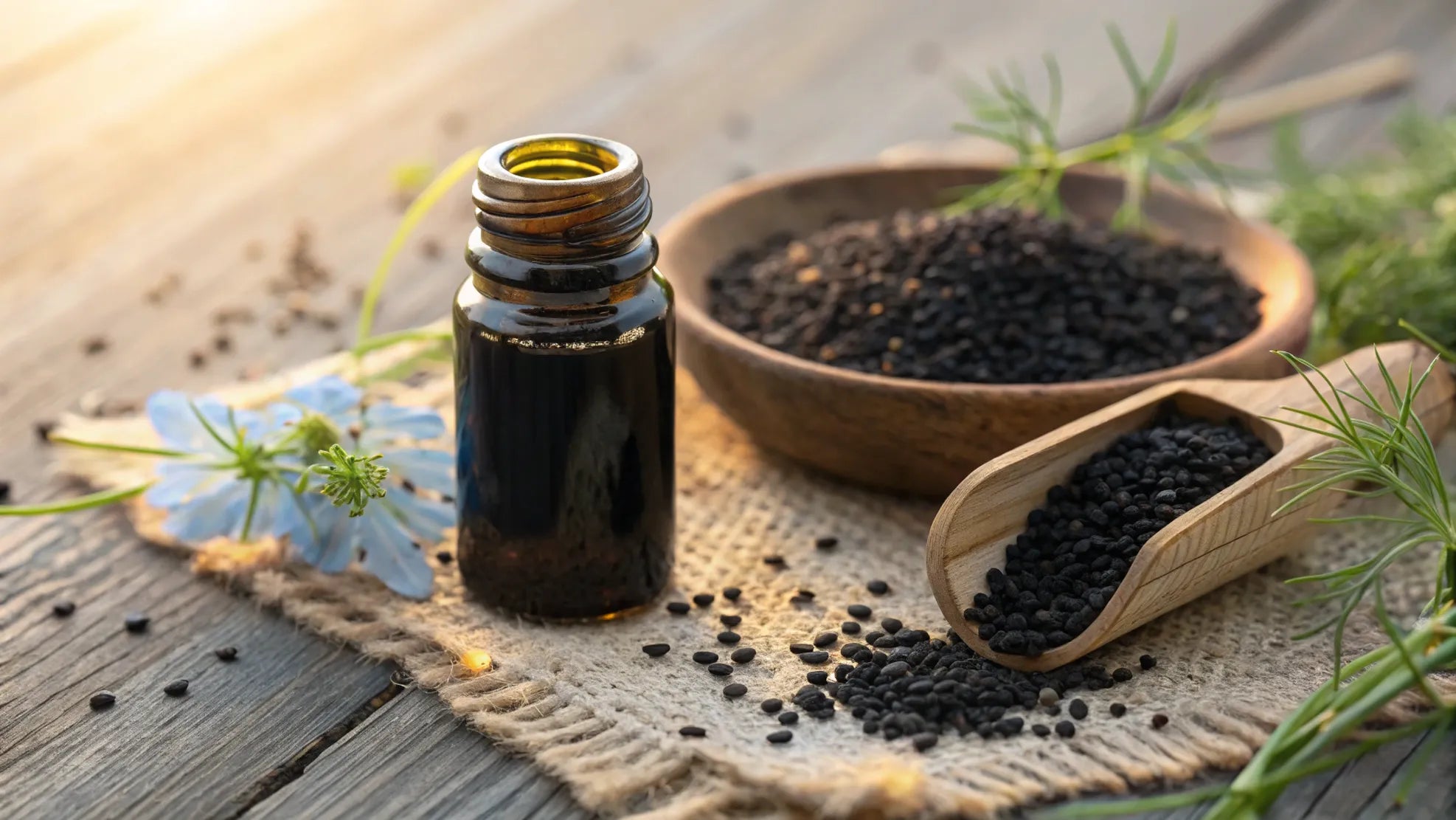 Svartkumminolja: 11 traditionella användningar för hud & hår