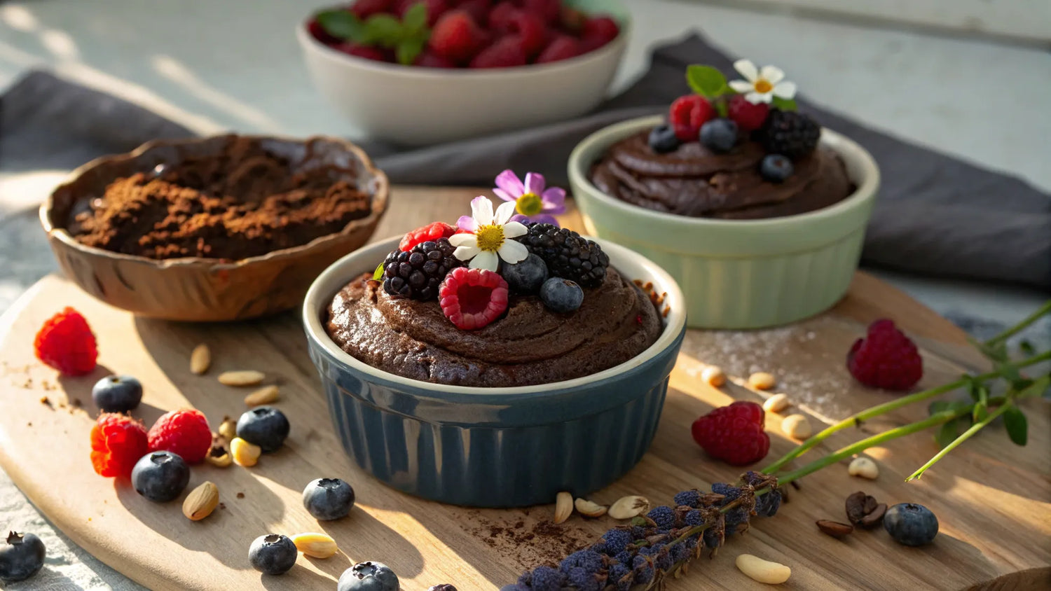 Vegansk & Glutenfri Chokladkaka med Avokado & Bär