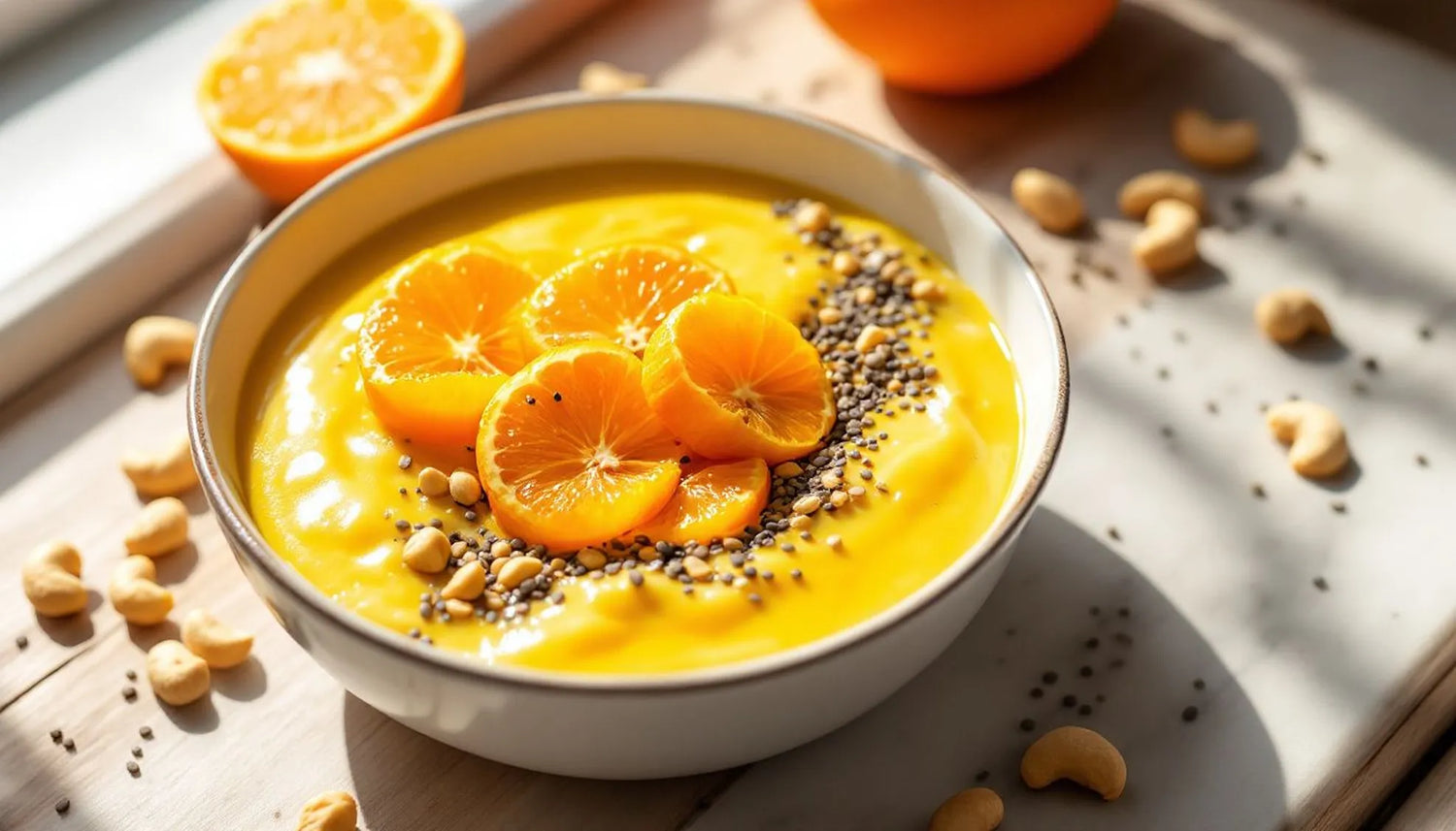 Saffransdoftande Chia Pudding med Cashewnötter