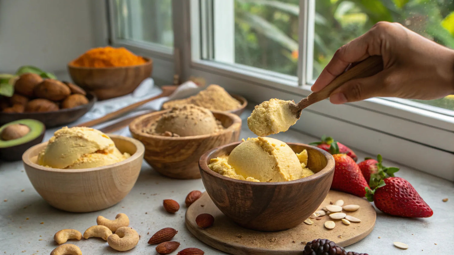 Naturlig sötning med lucuma & mesquite i veganska recept