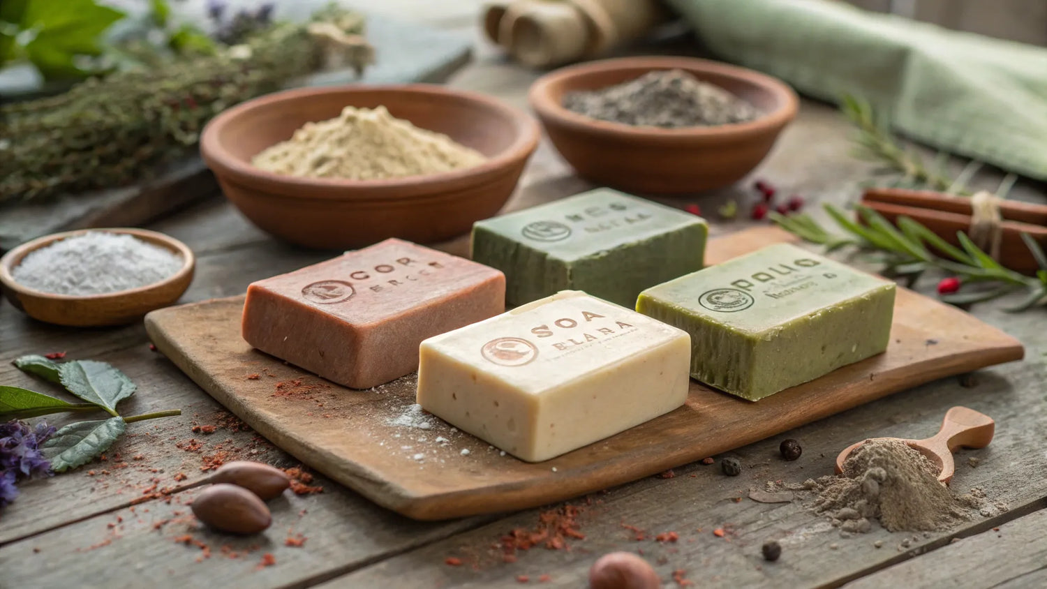 Grön Lyckas naturliga schampo- och balsamtvålar