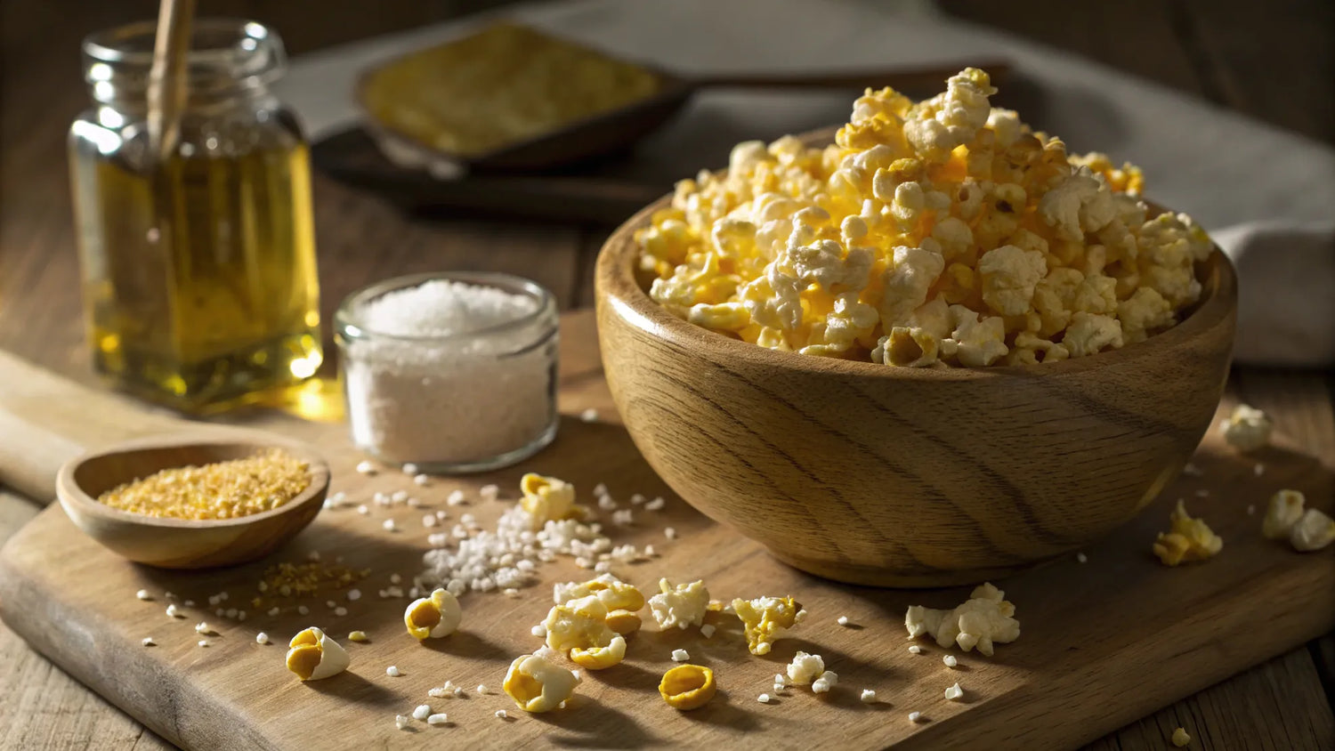 Hemgjorda ostpopcorn med näringsäst – enkelt & gott