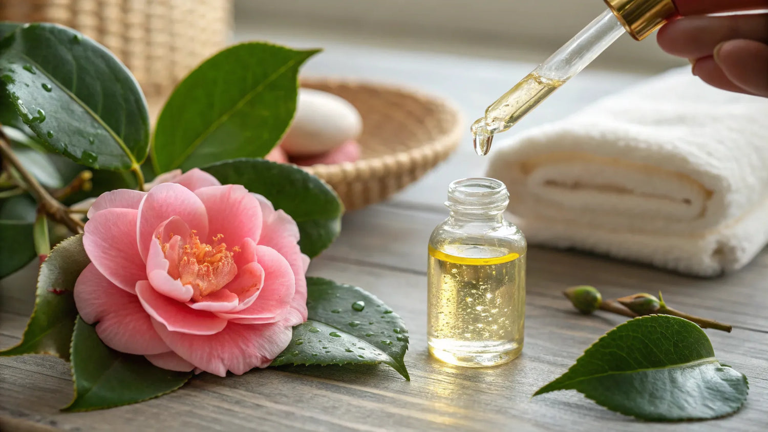 Fushis Kameliaolja - Fördelar för hud och hår