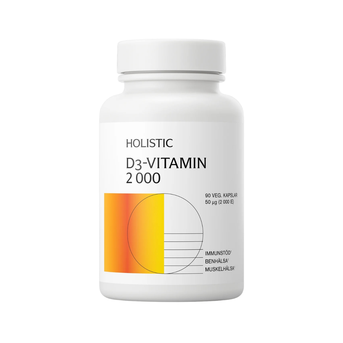 D3-Vitamin 2000 IE 90 kapslar - Holistic