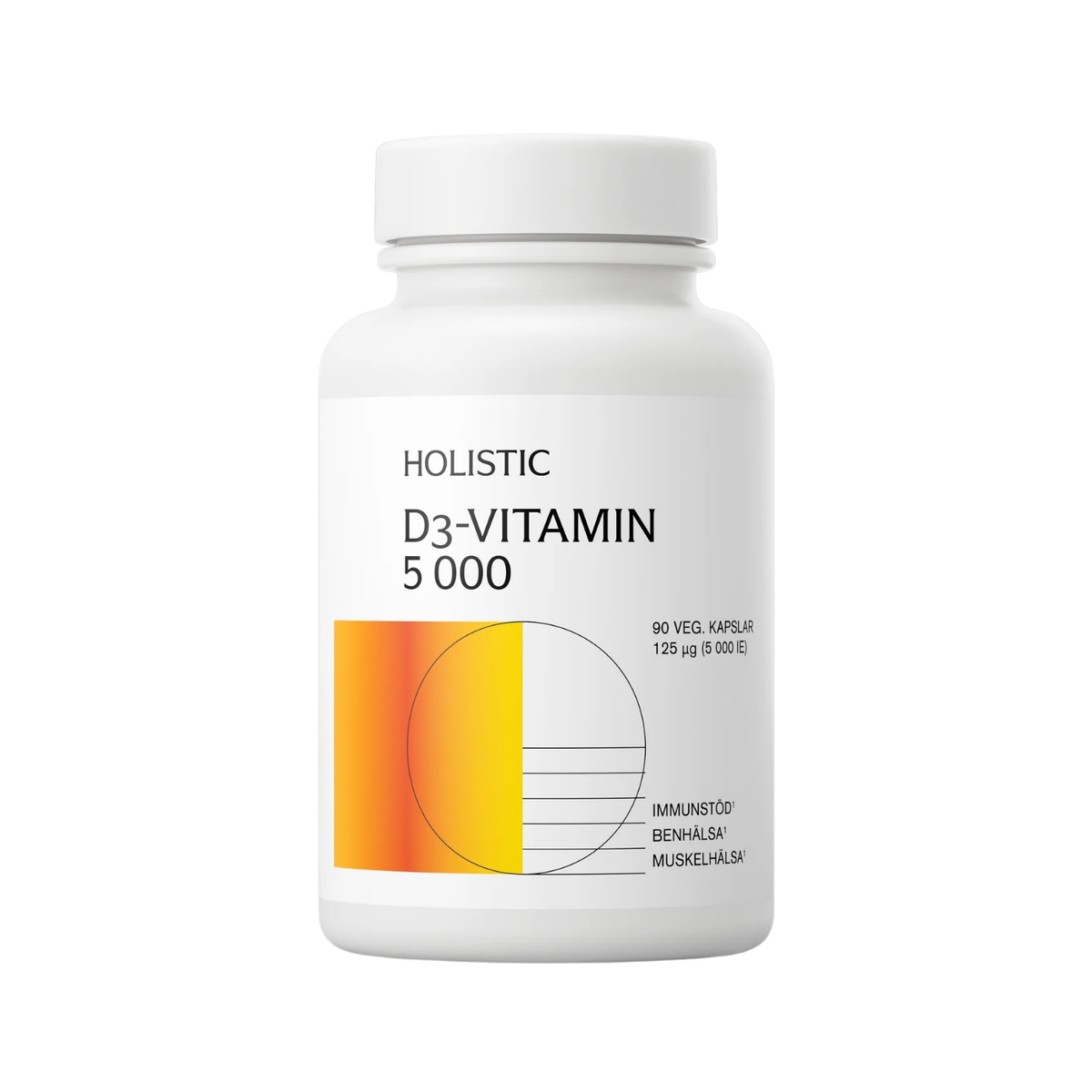 Vitamin D3 5000 IU 90 capsules - Holistic