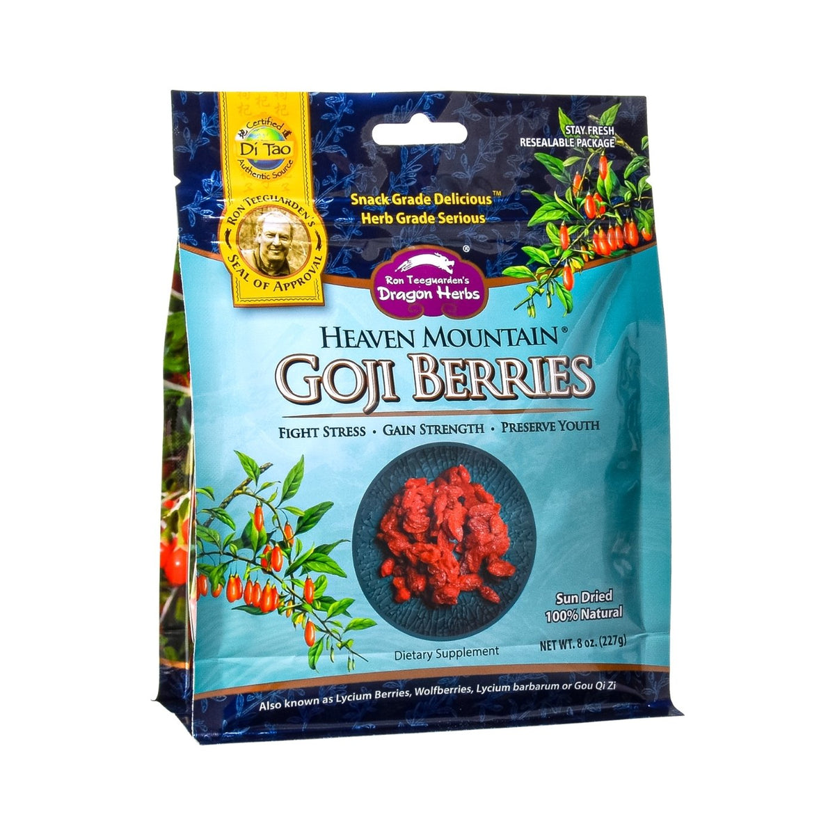 Soltorkade Gojibär - Heaven Mountain från Dragon Herbs