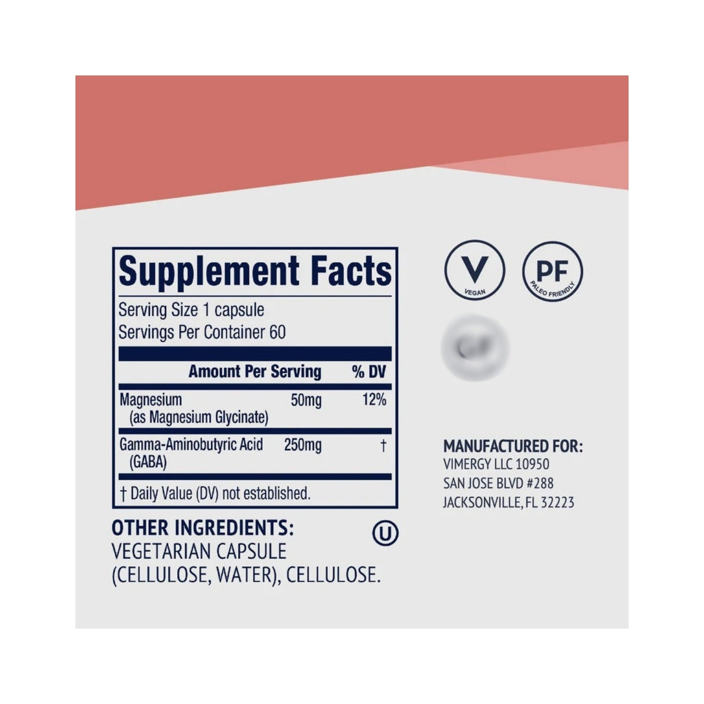 Vimergy GABA, 60 kapslar