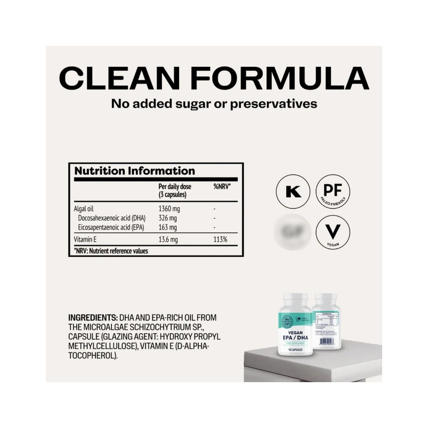 Vimergy Vegan Omega 3, 90 kapslar