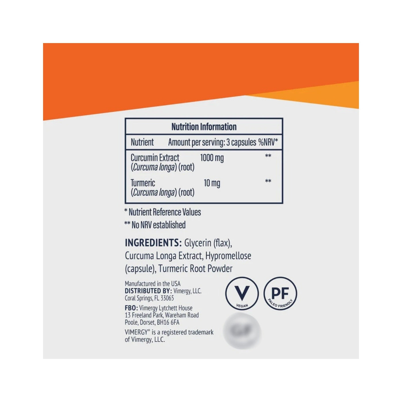 Vimergy Gurkmeja/Kurkumin, 90 kapslar
