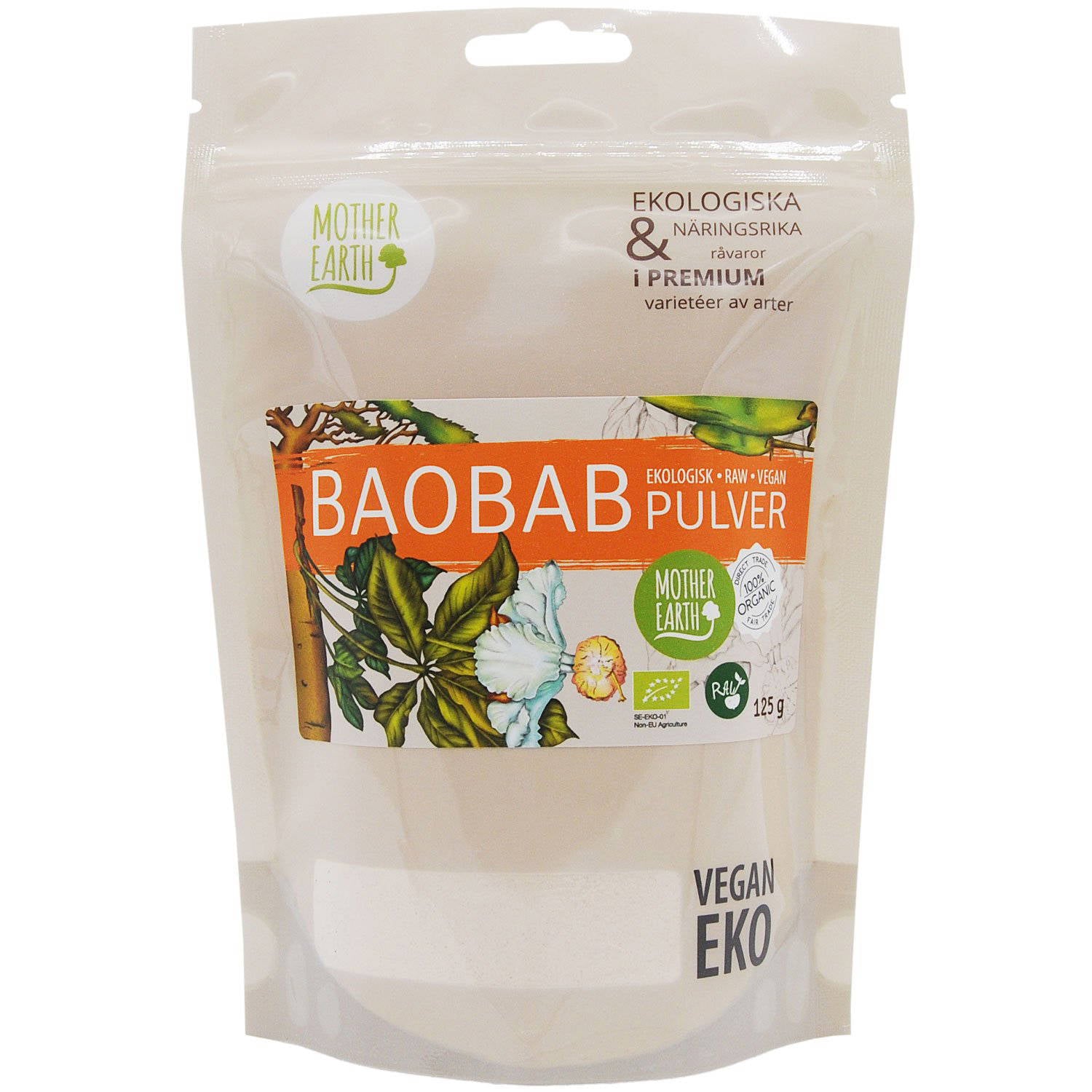 RAW Organic Baobab Powder 125 grams