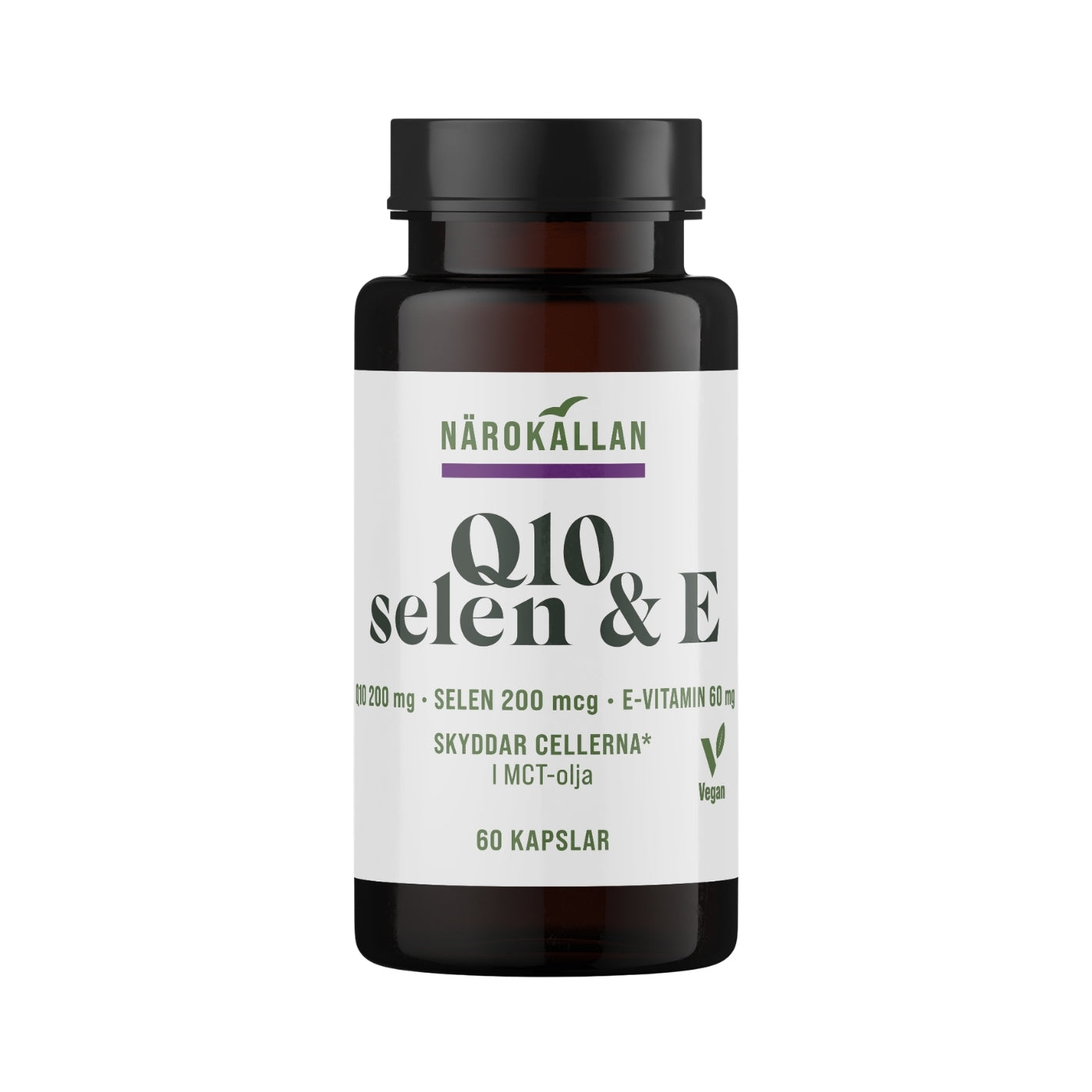 Q10 200 mg + Selen + E vitamin, 60 kapslar