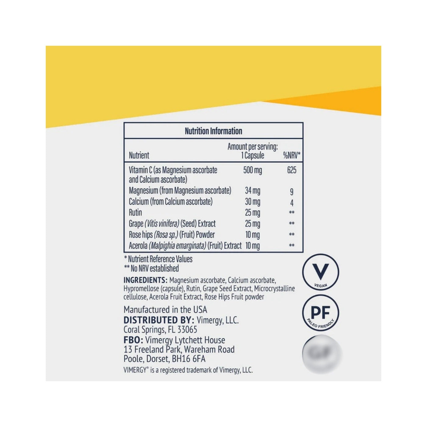 Vimergy Micro C 500 mg, 180 capsules