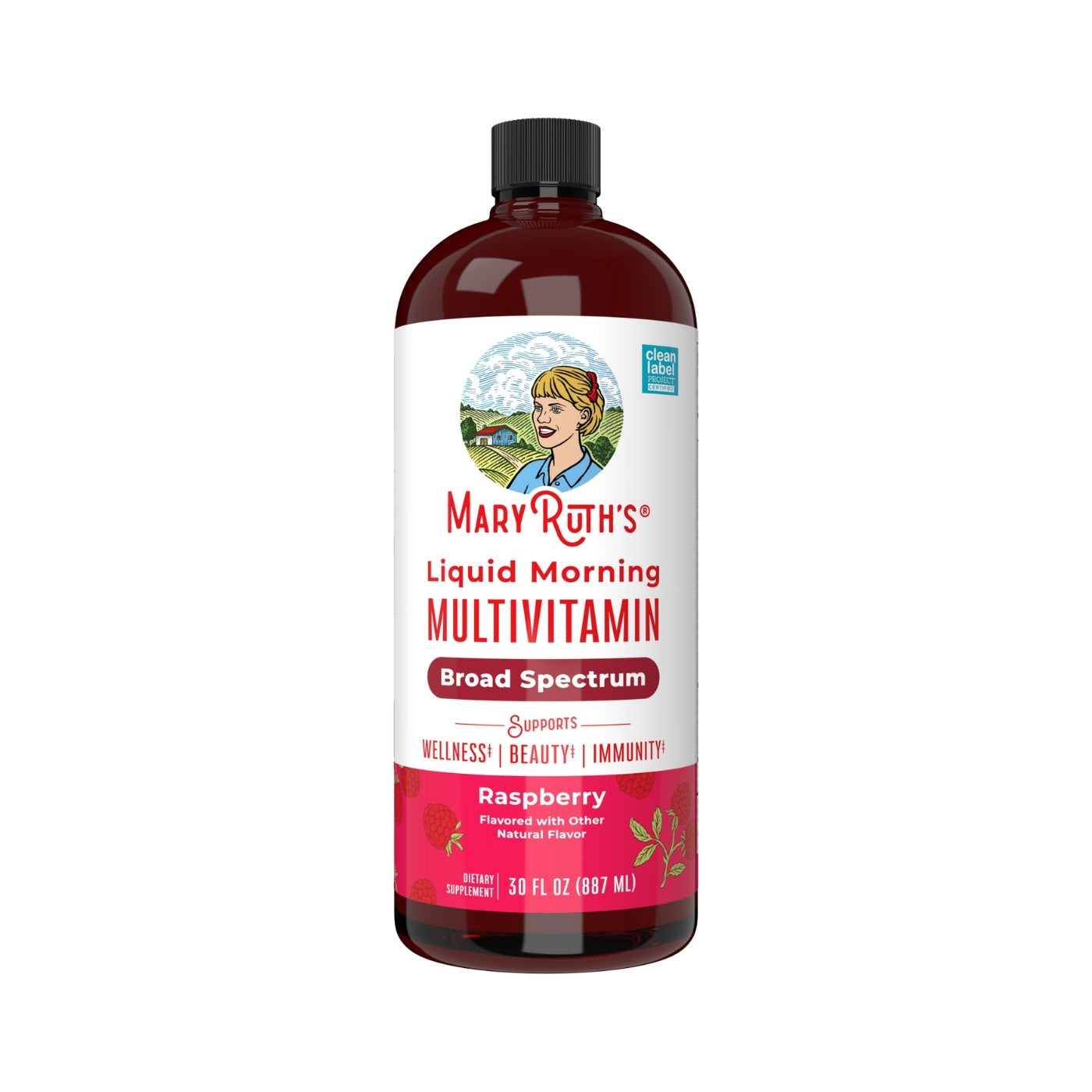 Morning Multivitamin Raspberry 887 ml - MaryRuth’s