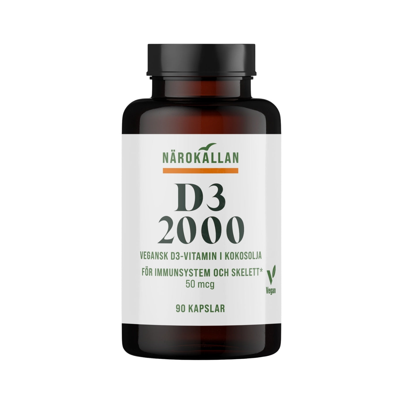 Närokällan - D-vitamin 2000 Vegan, 90 kapslar