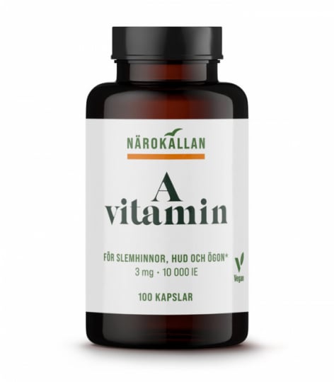 Närokällan Vitamin A, 100 capsules