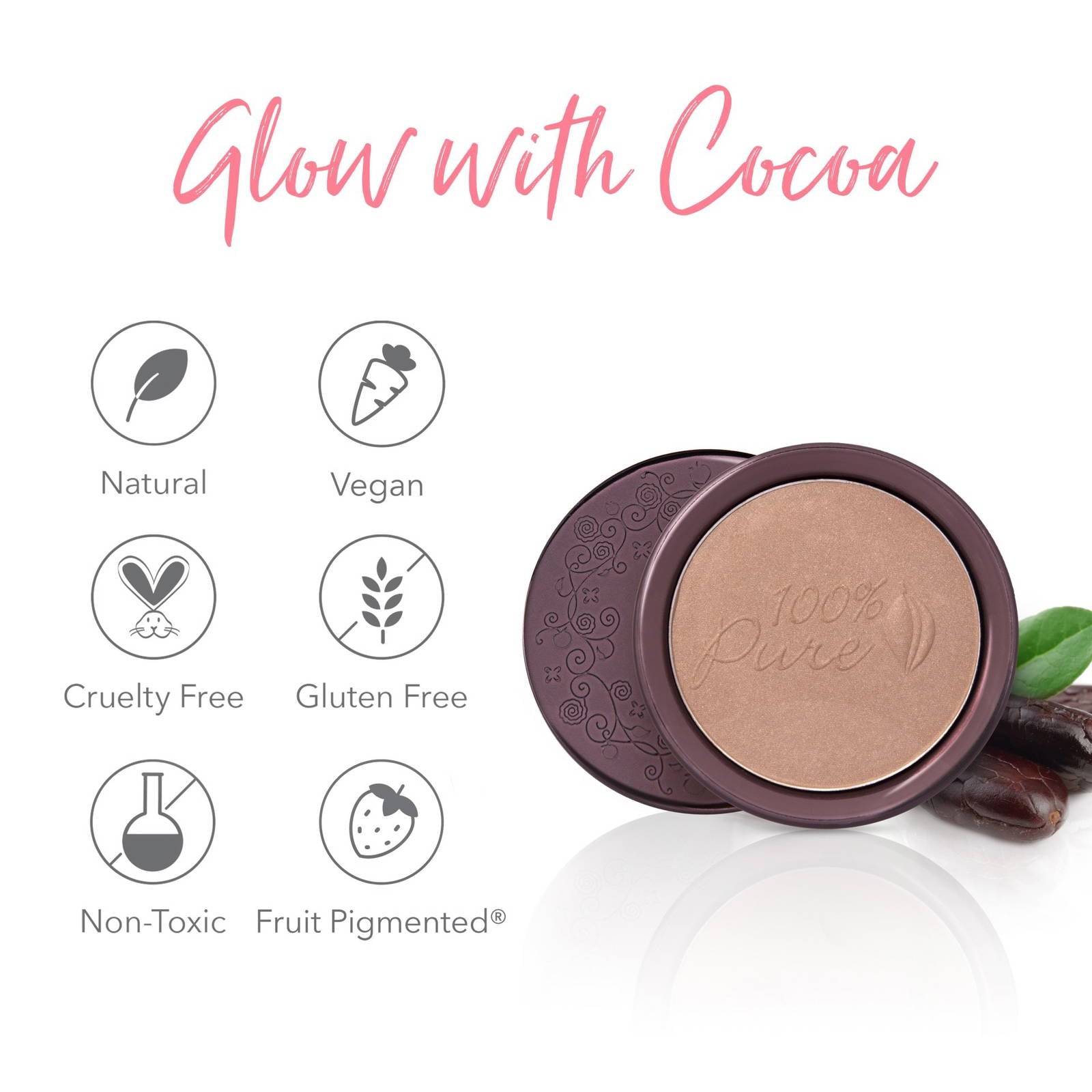 100% Pure Cocoa Pigmented Bronzer - Cocoa Kissed