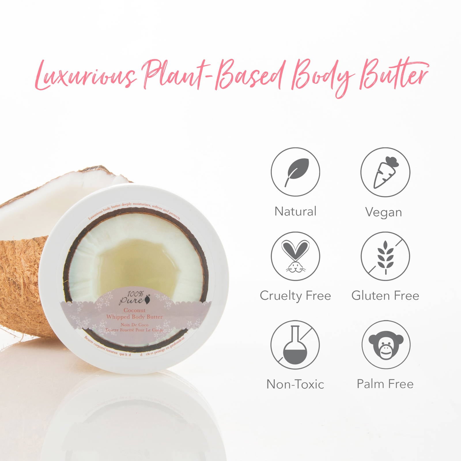 100% Pure - Coconut Whipped Body Butter