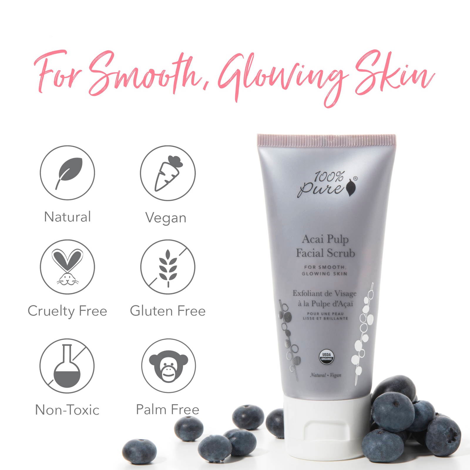 100% Pure Acai Pulp Facial Scrub