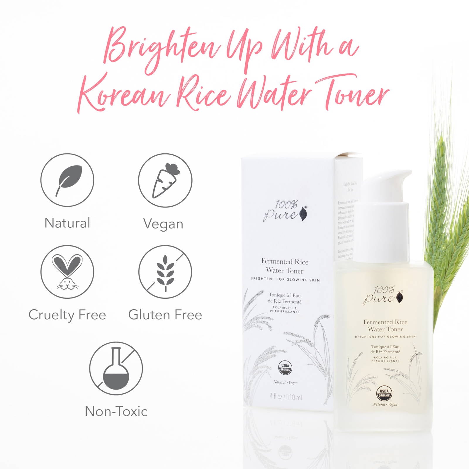 100% Pure - Fermented Rice Water Toner