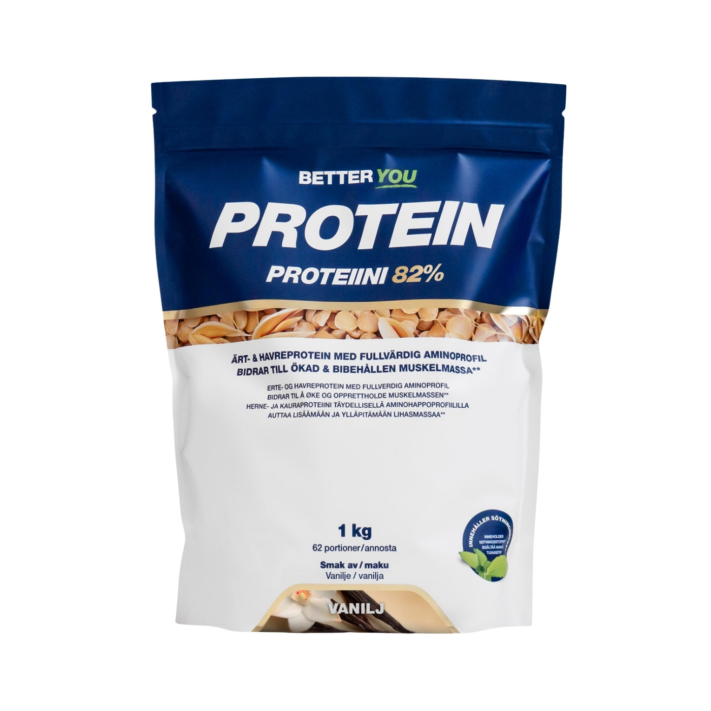 Better You Erte- & Havreprotein Vanilje, 1kg