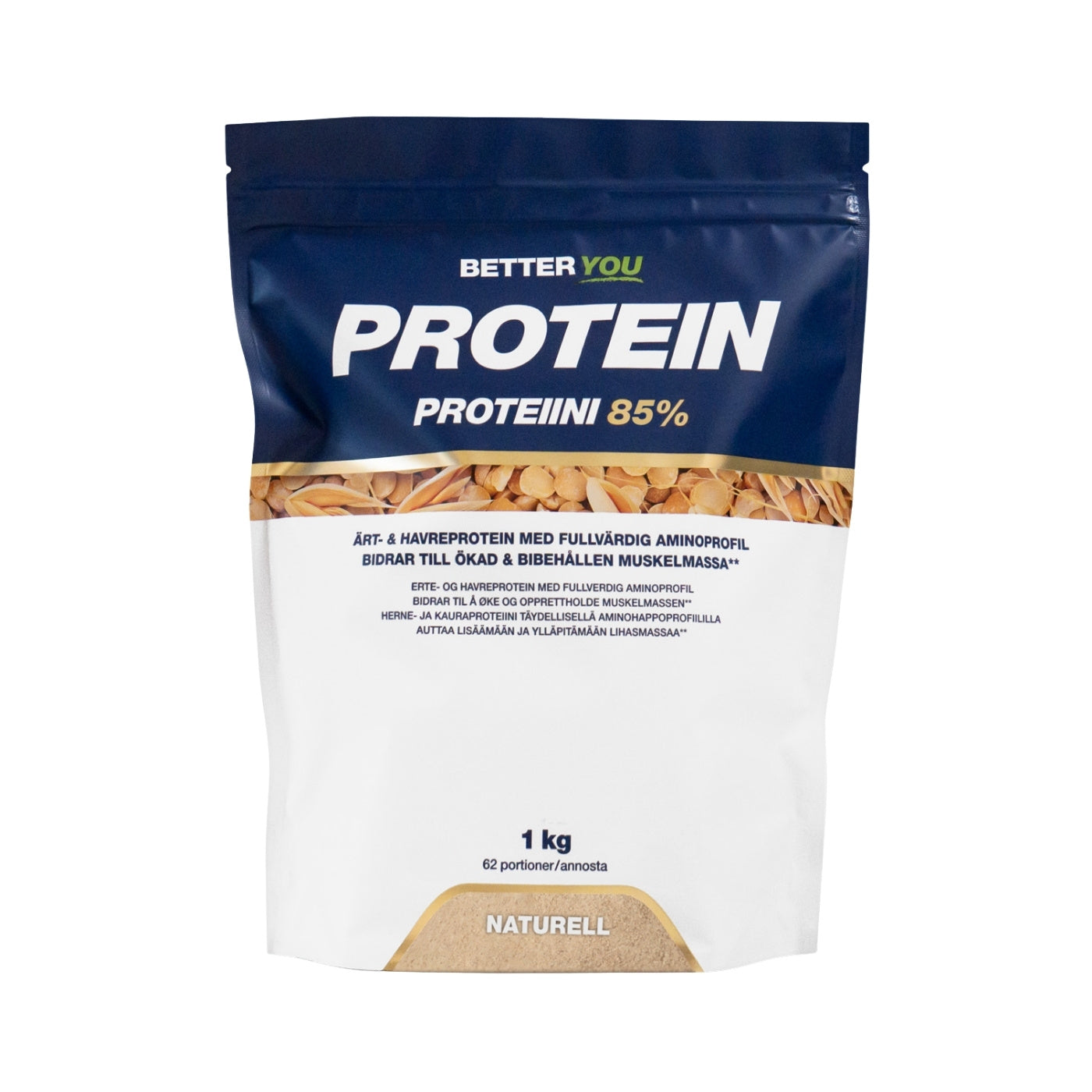 Better You Erte- & Havreprotein Naturell, 1 kg