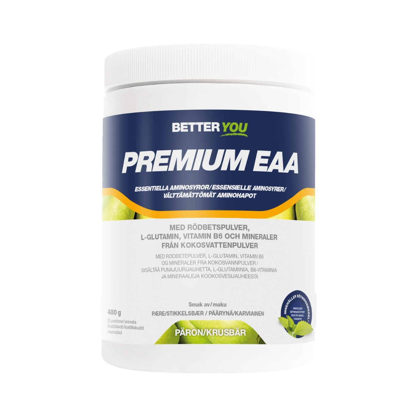Better You Premium EAA Stikkelsbær/Pære, 480 gram