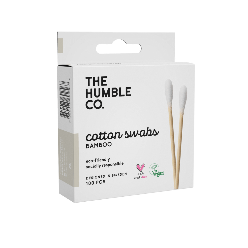 Humble Brush Organic Cotton Swabs White, 100 pcs
