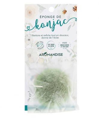 Konjac Sponge from Japan - green