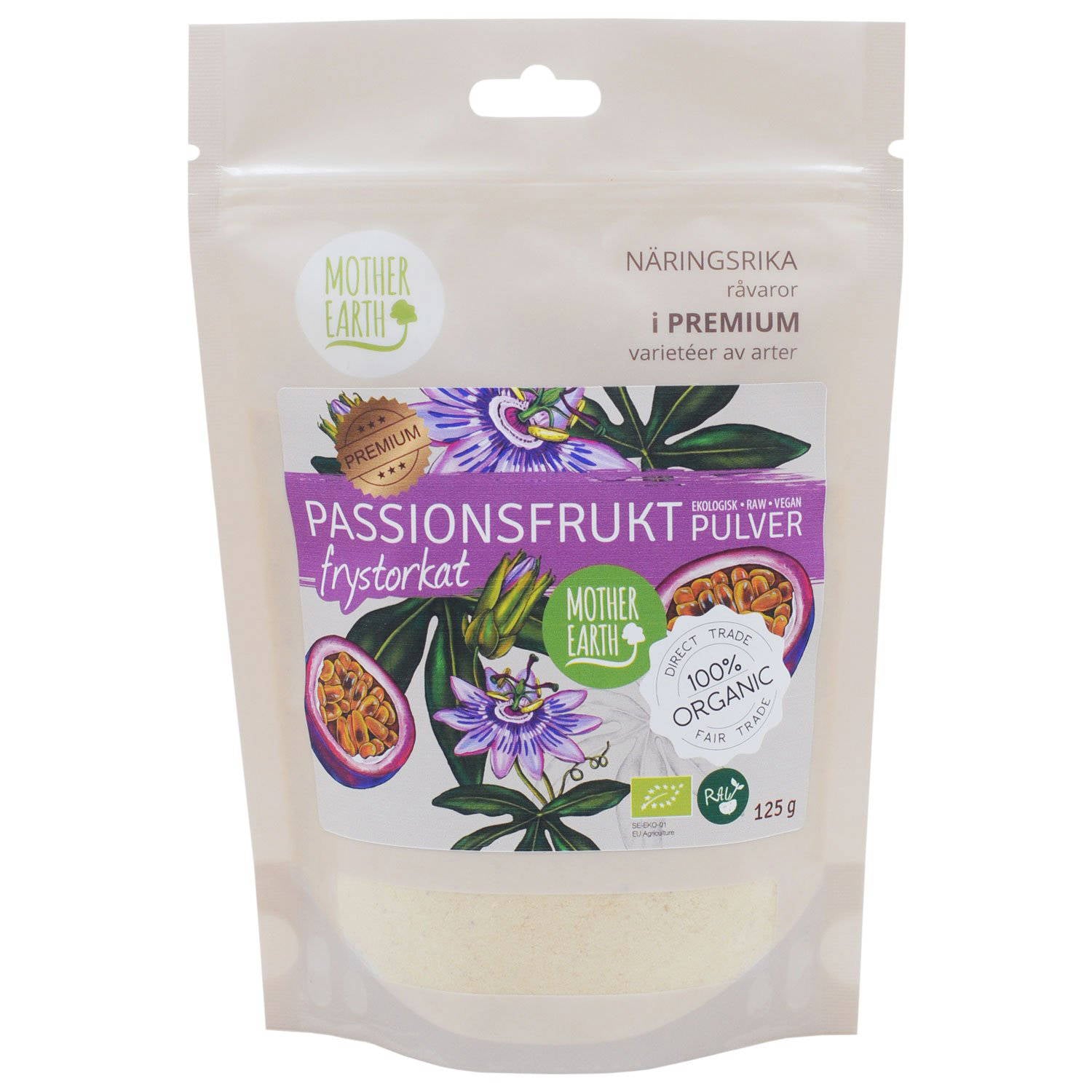Organic Passion Fruit Powder 125 grams