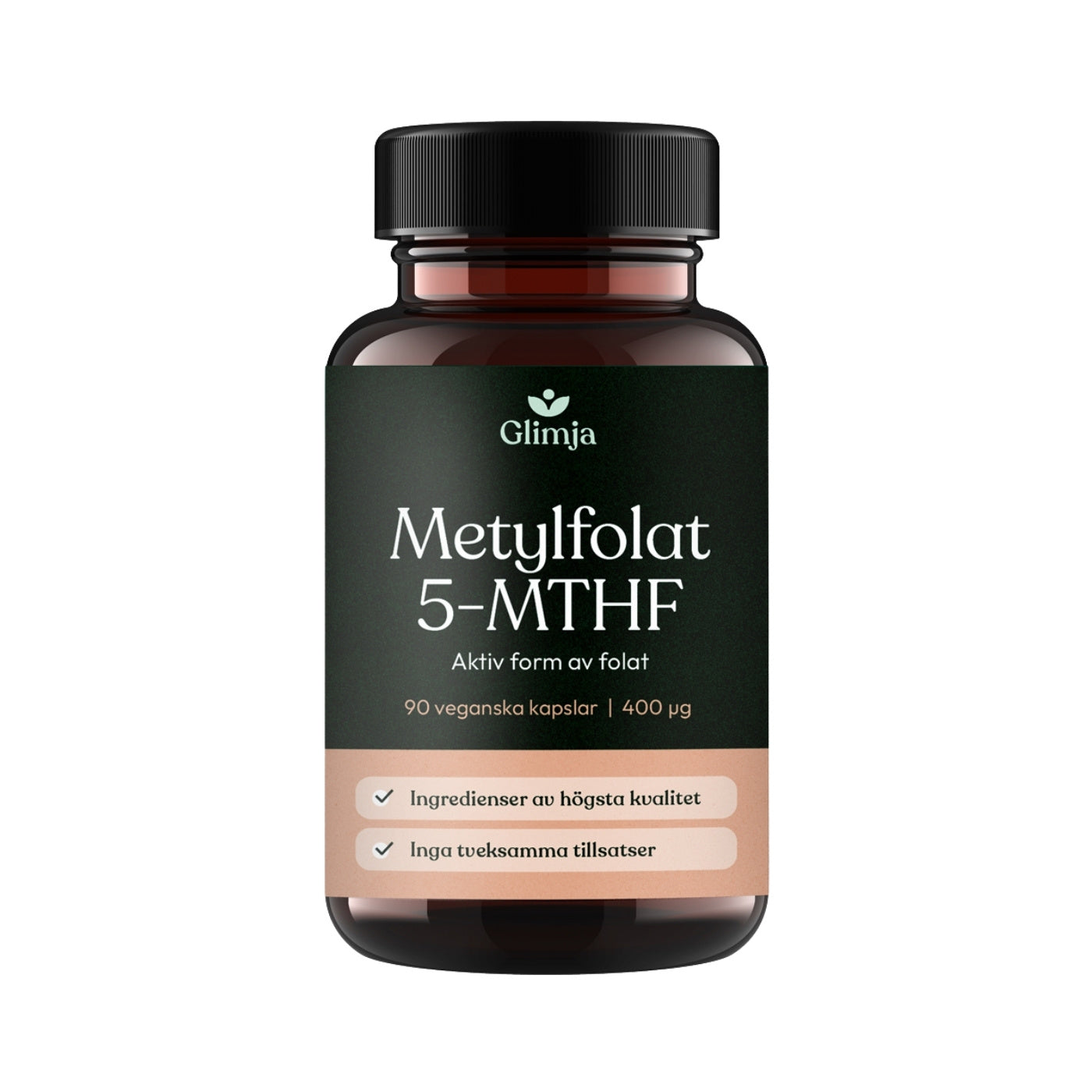 Metylfolat 5-MTHF 90 kapsler - Glimja
