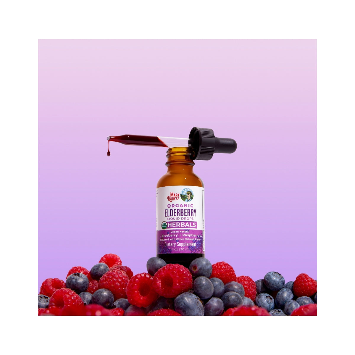 Elderberry Liquid Drops / Fläderbärsdroppar 30 ml - MaryRuth's