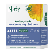Naty - Bind Natt med Vinger, Biobasert - 10 stk