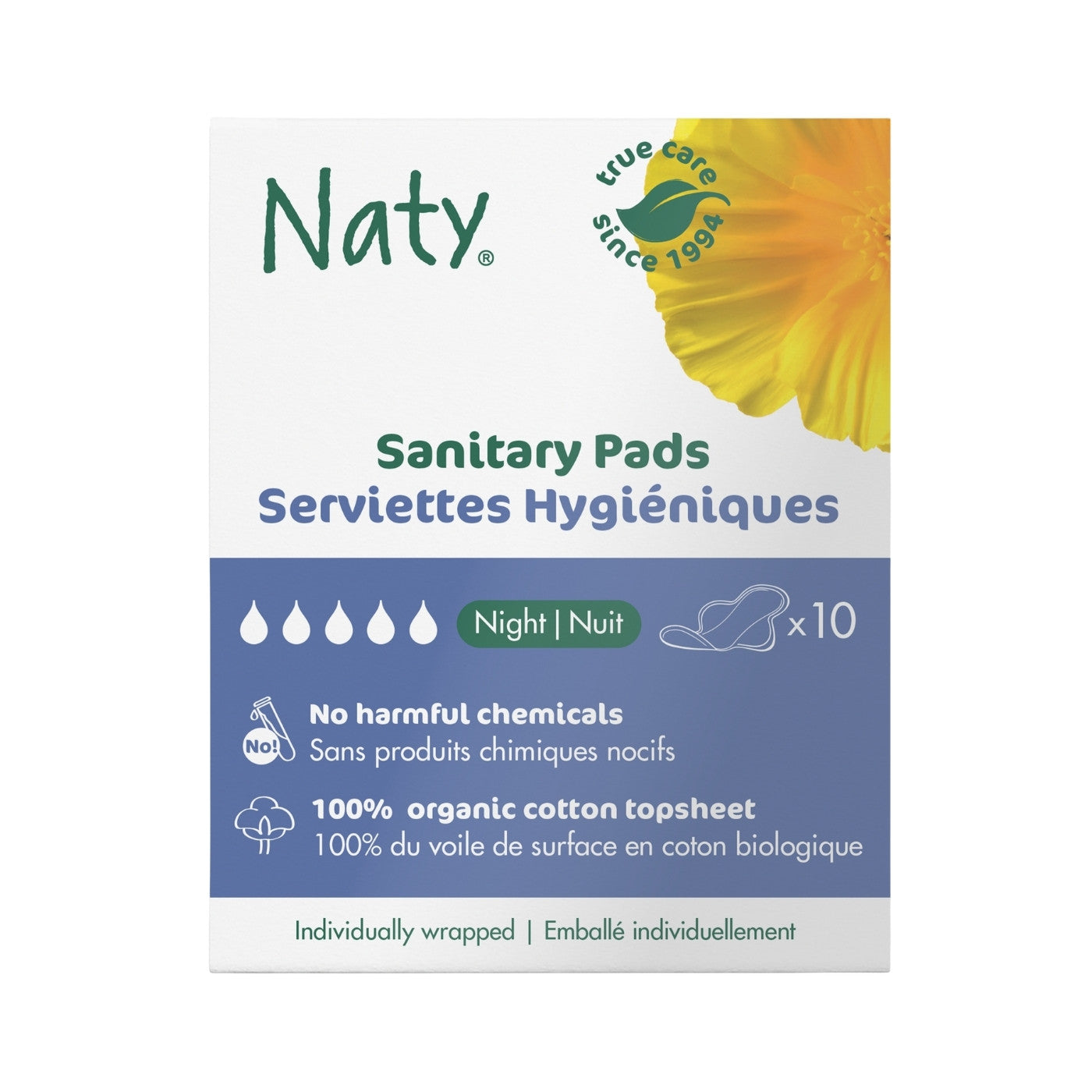 Bind natt med vinger 10 stk - Naty