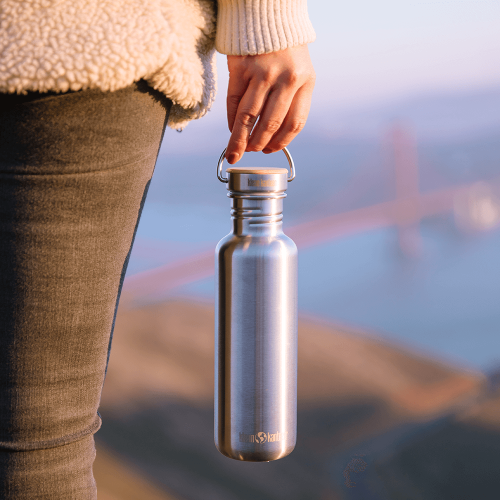 Klean Kanteen - Bamboo Reflect Brushed Stainless Water Bottle 800 ml