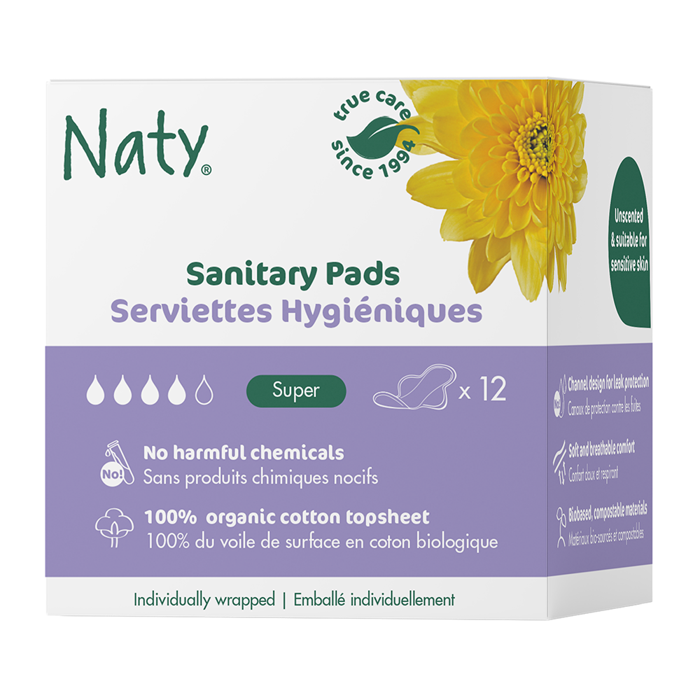 Naty - Super Pad with Wings, Biobased - 12 pcs