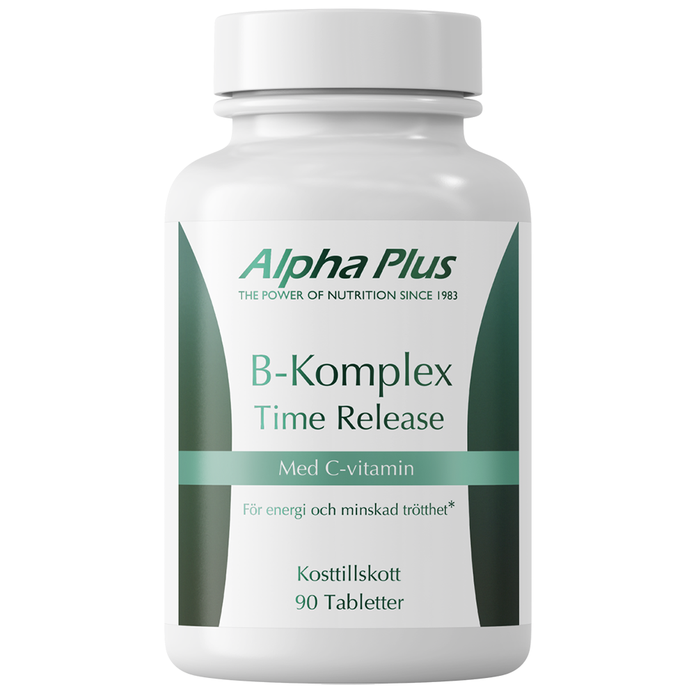 Alpha Plus B-komplex Time Release, 90 tabletter