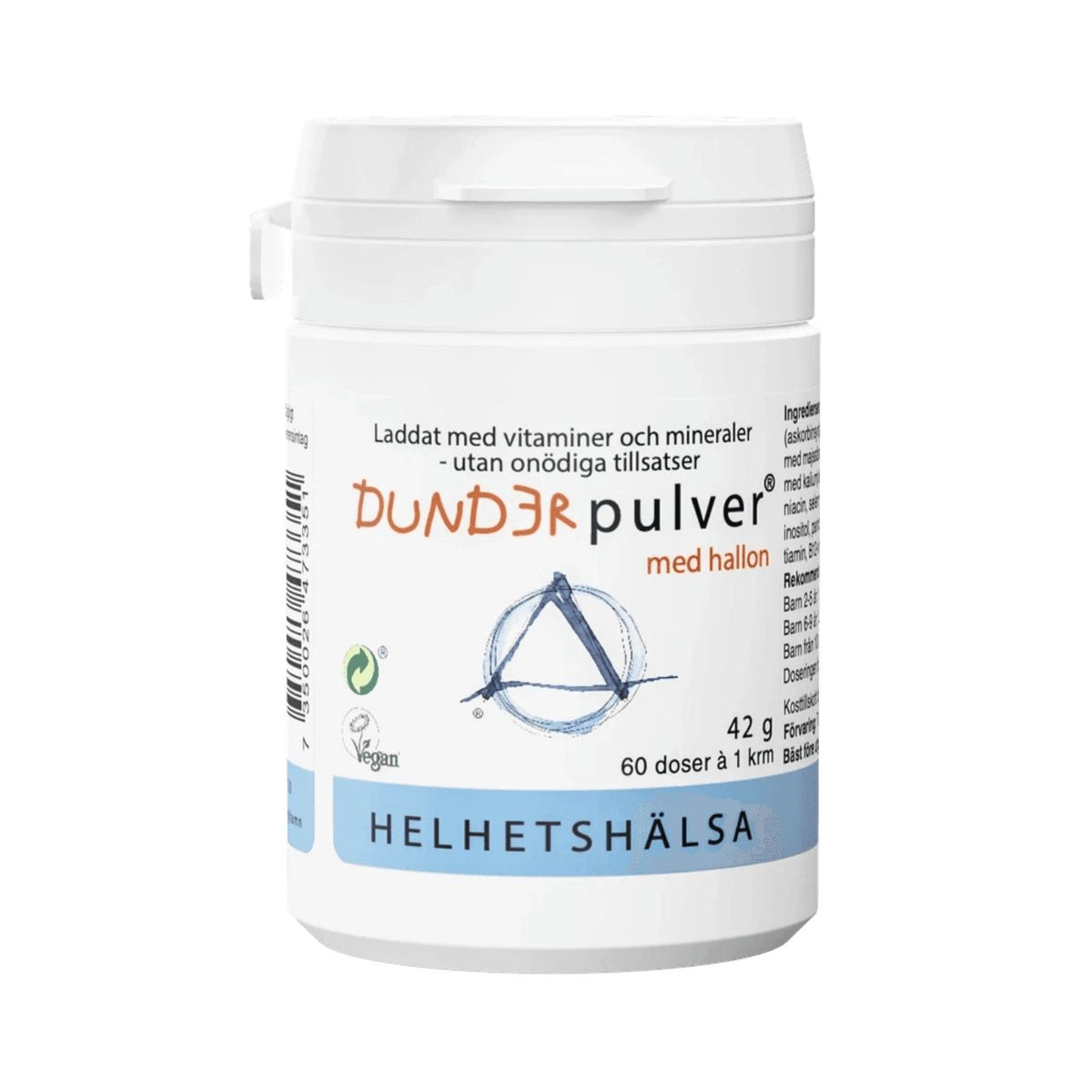 Dunderpulver Barnvitamin, 60 doser à 1 krm