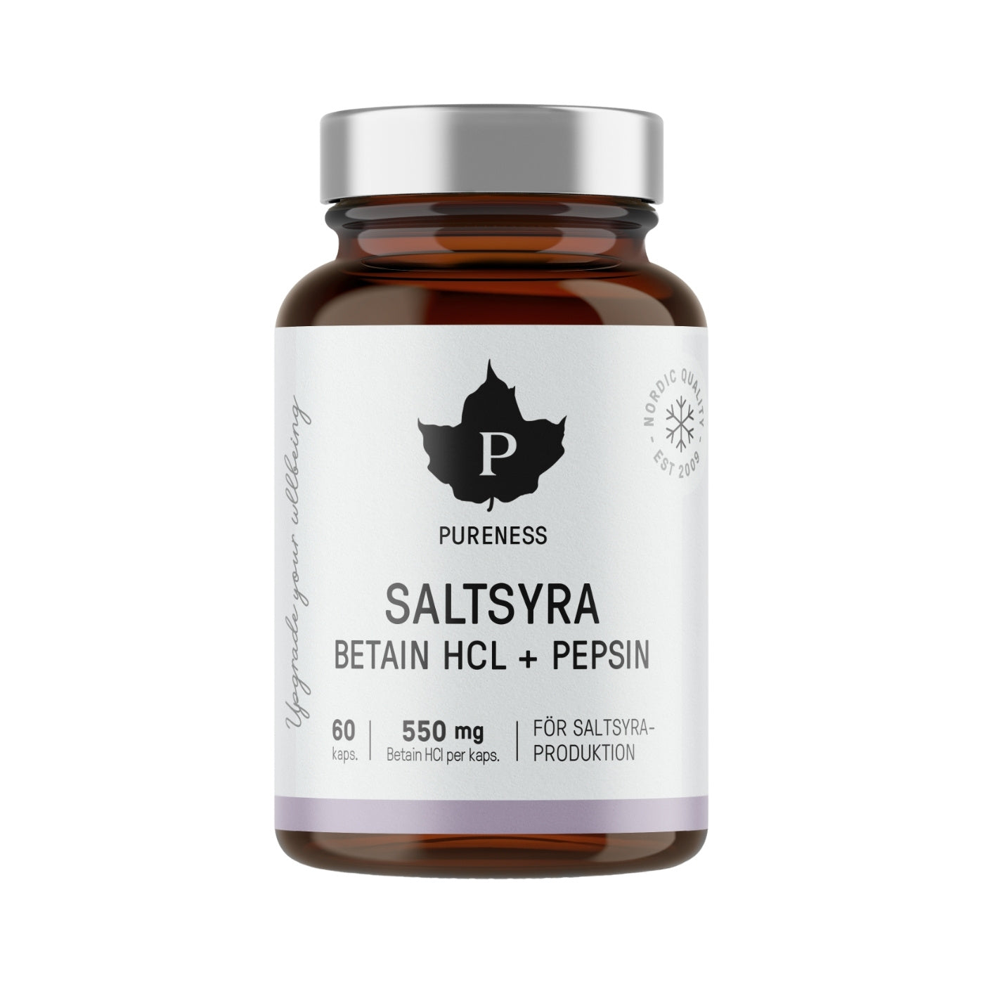 Betaine HCL Hydrochloric Acid 60 capsules - Pureness