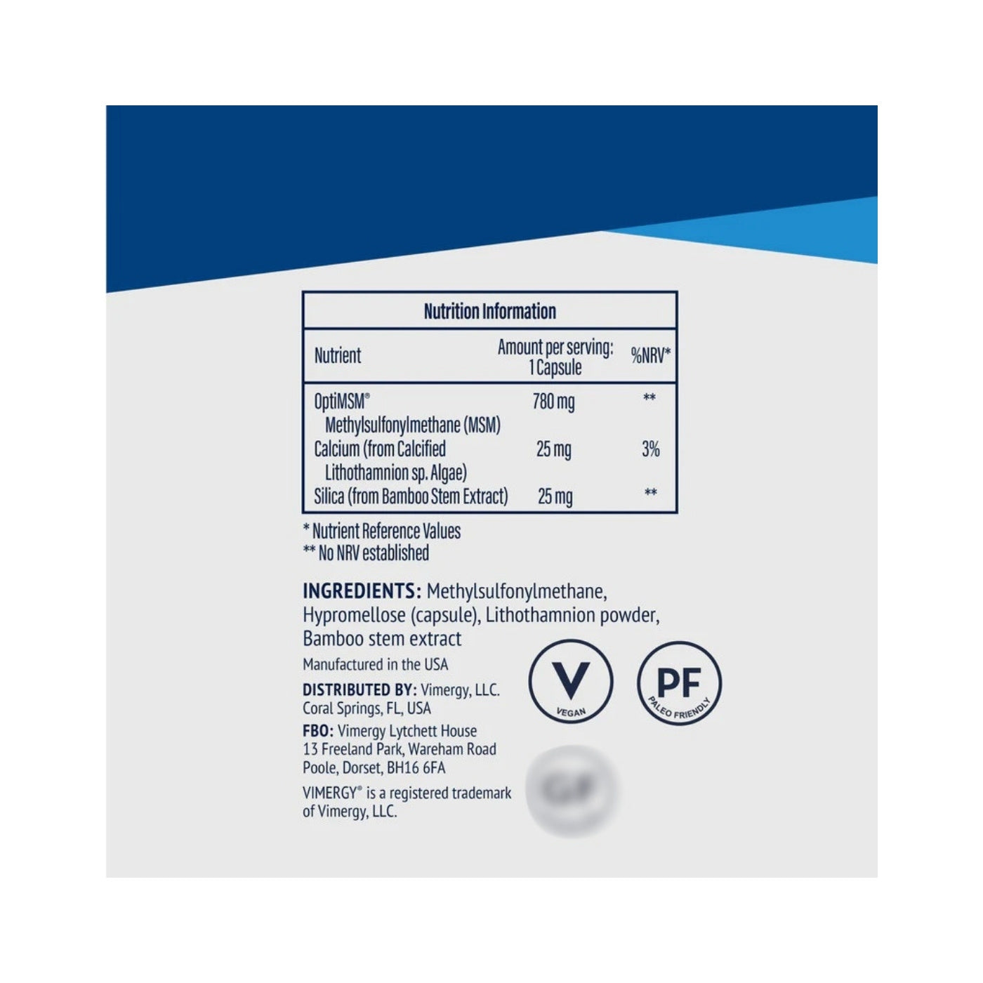 Vimergy MSM, 120 kapslar