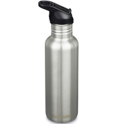 Klean Kanteen - Vannflaske Classic Flip Seal Sport Cap, Børstet Rustfritt Stål - 800 ml