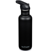 Klean Kanteen - Vannflaske Classic Flip Seal Sport Cap, Svart - 800 ml