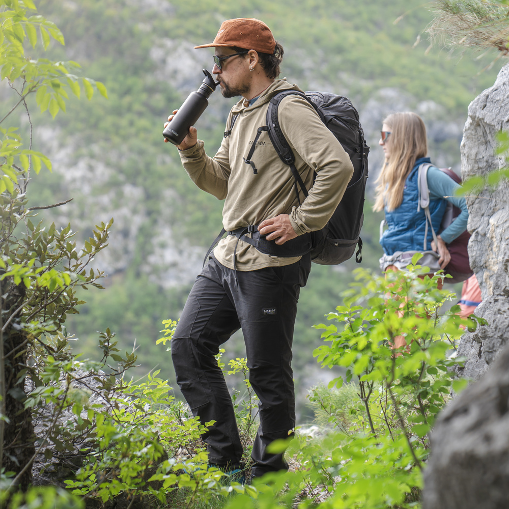 Klean Kanteen - Water Bottle Classic Flip Seal Sport Cap, Black - 800 ml